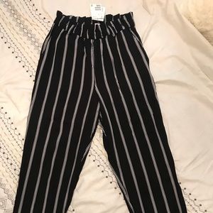 Black and White Striped Pants